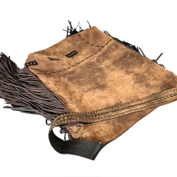 Juan Antonio Distressed Leather HOBO shoulder/handbag - Picture 4 of 15